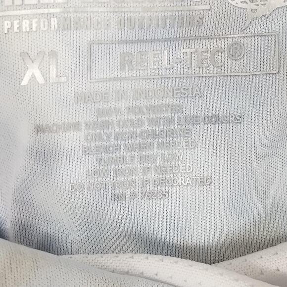 Reel Legends Shirt Mens XL Blue White Long Sleeve Fishing Gaiter REEL-TEC - Picture 14 of 14